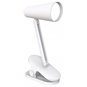 CL009 WHITE: Rechargeable LED Clip-On Lamp with Touch Control