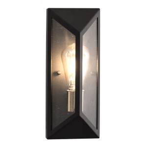 Modern Meets Classic: L524 BLACK Clear Glass Lantern