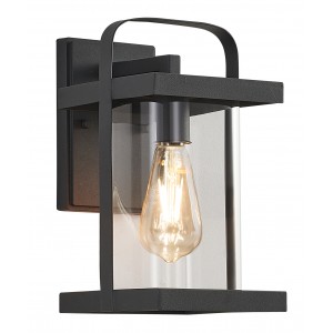 Modern Meets Classic: L536 BLACK Clear Glass Lantern