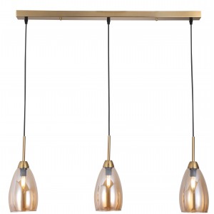 Illuminate Your Space with This 3 Light Pendant in Gold