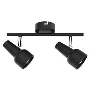 Matt Black and Polished Chrome Spotlight