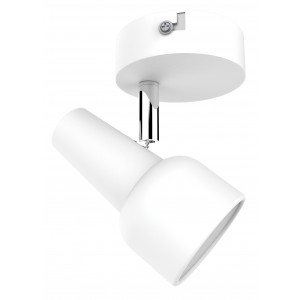 S166 Matt White and Polished Chrome Spotlight