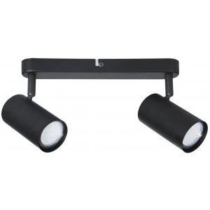 Modern 2-Light Spotlight with Straight Head (S176) - Matte Black