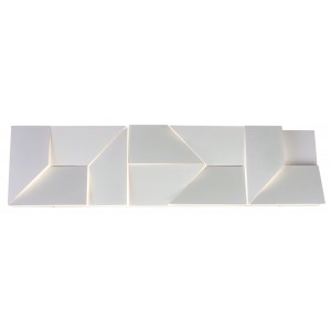 WB268 MATT WHITE Modern Rectangular LED Wall Bracket with Remote Control