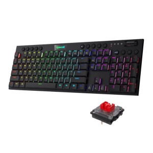 Redragon K618 HORUS TKL Low Profile RGB Wireless Gaming Keyboard – Black