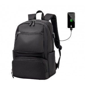 Tuff-Luv Oxford - with USB Charging Port  13" - 15.6" Backpack - Black