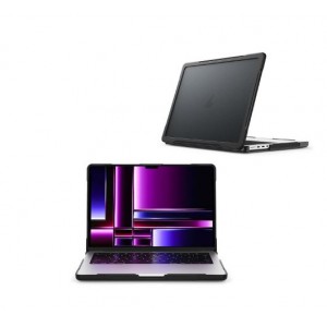 Tuff-Luv Rugged Hard-Shell Bumper Case for the Apple Macbook Air 15" (for Models 2023 - A2941) - M1 and M2 Chipsets - Black