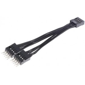 Microworld 9 Pin Female to 2 Male USB Extension Cable