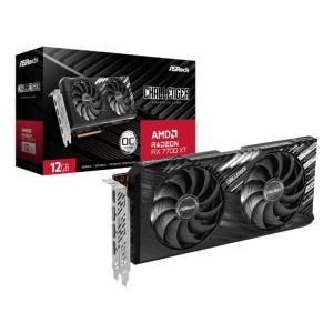 Asrock AMD Radeon RX 7700 XT Challenger 12GB OC Graphics Card – Black