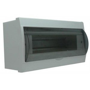 Solarix 12 Way Power Distribution Box Unpopulated with Transparent Cover