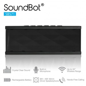 SoundBot SB571 Bluetooth Wireless Speaker - Portable Speakerphone For Music Streaming & Handsfree Calling