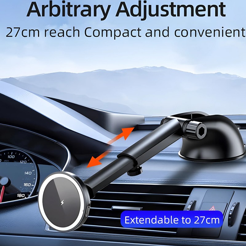 Magnetic Car Mount Holder and Fast Wireless Cell Phone Charger