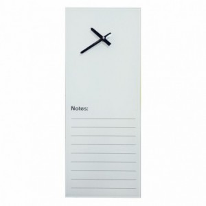 Parrot Glass Clock With Notes (200 x 580mm - White)