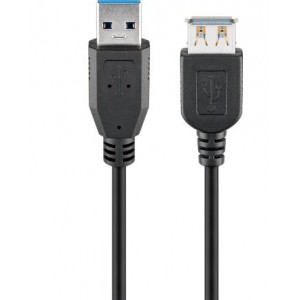 Goobay USB 3.0 SuperSpeed Extension 1.8m Cable - Black