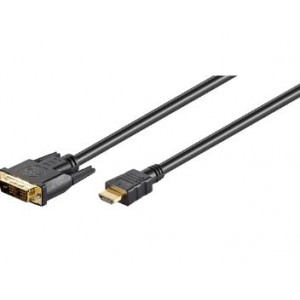 Goobay DVI-D Male to HDMI Male Gold-Plated 2m Cable