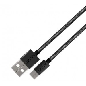 Astrum Verve UC30 1m USB-A to USB-C Braided Cable - Black