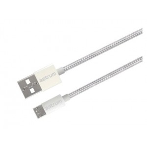 Astrum Verve UM30 1m USB-A to Micro USB Braided Cable - White