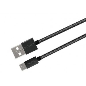 Astrum Verve UM30 1m USB-A to Micro USB Braided Cable - Black