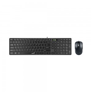 Genius SlimStar C126 | 1.5m USB Wired Slim Multimedia Keyboard and Mouse Combo