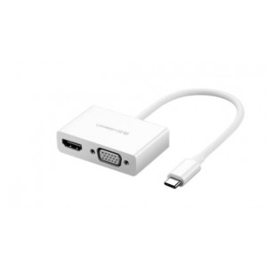 Ugreen USB Type-C Male to HDMI &amp; VGA Adapter - White