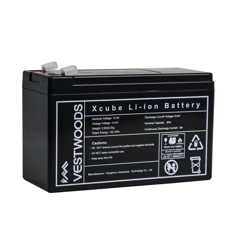 VESTWOODS 8Ah / 12V LiFePO4 Lithium-Ion Battery - VC1208 / 3 Year Warranty  - GeeWiz