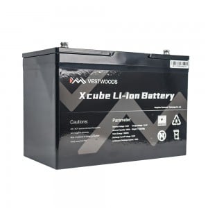 Vestwoods 100Ah 12.8V 12V Lithium-ion (LiFePO4) Battery - FIRST LIFE / 1.280kWh with BLUETOOTH / 3 Year Warranty