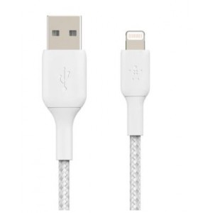Belkin BoostCharge Lightning to USB Type-A 2m Braided Cable - White