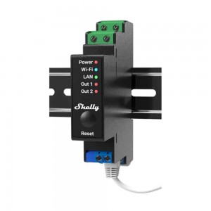 Shelly Pro 2PM WIFI Relay One PHASE- 2 CHANNEL- 25A- Din Rail