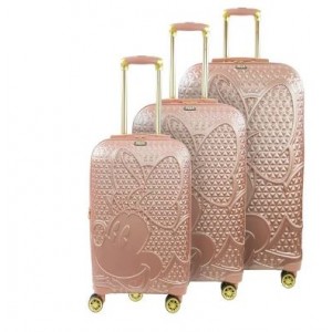 Disney Minnie Mouse Rolling Luggage 3 Piece Set - Rose Gold (3pc) (56/66/74cm)