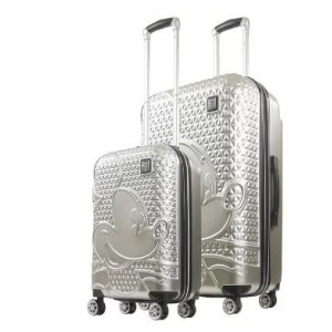 FUL - Disney - Mickey Mouse 2-Piece Luggage Set - Silver