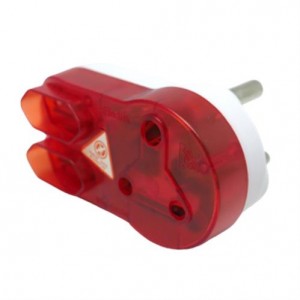 Solarix Red Surge Plug Adapter 2x16A (2 x 3Pin)