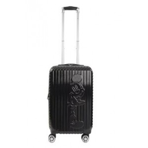 FUL - Disney - Mickey Mouse Luggage Spinner Suitcase - 56cm Striped Black