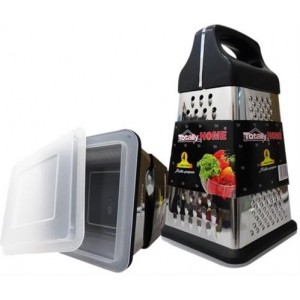 Totally 4 Sided Grater With Storage Container - Black