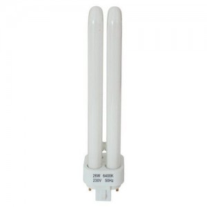 EUROLUX G24q-3 CFL 840  4 Pin(Opposite ) Lightbulb - 26w / Cool White