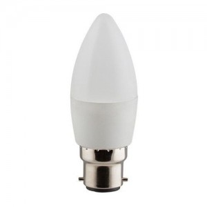 EUROLUX B22 Frosted LED Candle Lightbulb - 5W / Non Dimming / Warm White 
