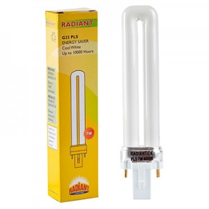 RADIANT G23 CFL Lightbulb - 7W / Cool White