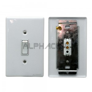 LIGHT WALL SWITCH STEELCOVER(white) 1 LEVER