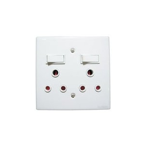 SWITCH INDUSTRIAL SOCKETDOUBLE (white) A-MD01