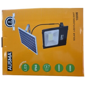 SOLAR FLOOD LIGHT+PANEL100w AUSMA - 1 Yr warranty