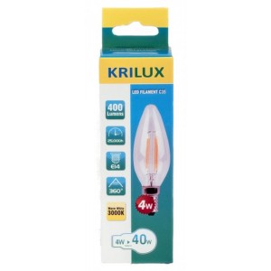 B22 LED Candle Filament 4w CWNOT DIMMABLE KRILUX