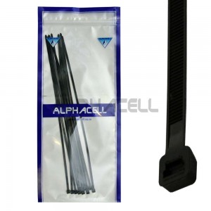 CABLE TIE - 370mmx4.8mmBLACK - 10 pack