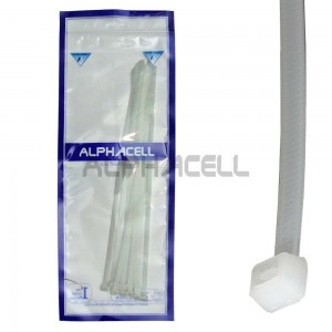 CABLE TIE - 400mmx7.2mmWHITE - 10 pack