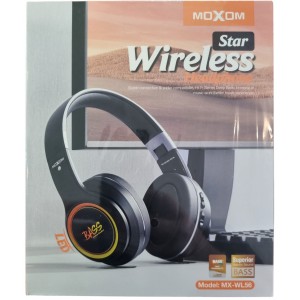 HEADPHONES WIRELESSMOXOM Black MX-WL56 STAR