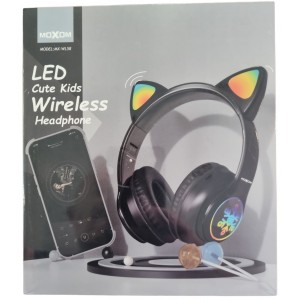 HEADPHONES WIRELESSMOXOM Black MX-WL58 KIDS