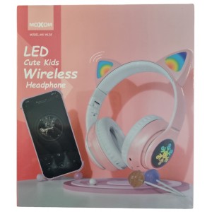 HEADPHONES WIRELESSMOXOM Pink MX-WL58 KIDS