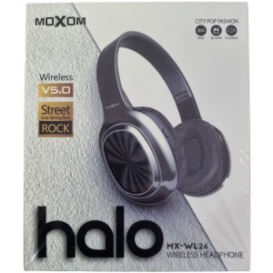 HEADPHONES WIRELESSMOXOM Black MX-WL26 HALO