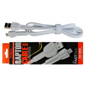 CABLE - USB MOXOM - TYPE CRAPTOR 2.4A White CB26