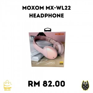 HEADPHONES WIRELESSMOXOM Black MX-WL22