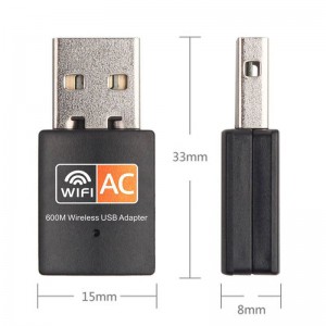TUFF-LUV 600M High Speed 2.4G / 5G USB wireless Wifi Receiver dongle