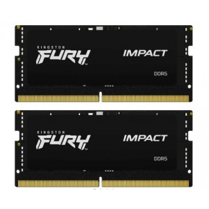 Kingston Fury Impact 32GB (2x16GB) DDR5-6400 CL38 SODIMM Kit - 1.35V